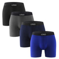 Custom Manlusha Men's Mid-Rise Boxer Shorts 1912# Plus-sized Spandex/Nylon Quick Drying