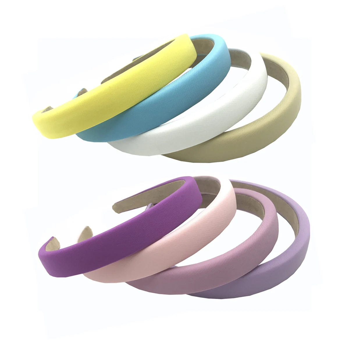 8 Colors 2cm Soft Sponge Padded Hairband Wholesale Plastic DIY Headband Non Slip Women Headwear Resin Hair Hoop