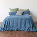 35 Color 3 Piece Flax Linen Bed Sets 100% Pure French Linen Duvet Cover Pillowcase Set