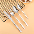 European Hammer Handle Cutlery Set Elegant Stainless Steel Flatware Sets for Restaurant