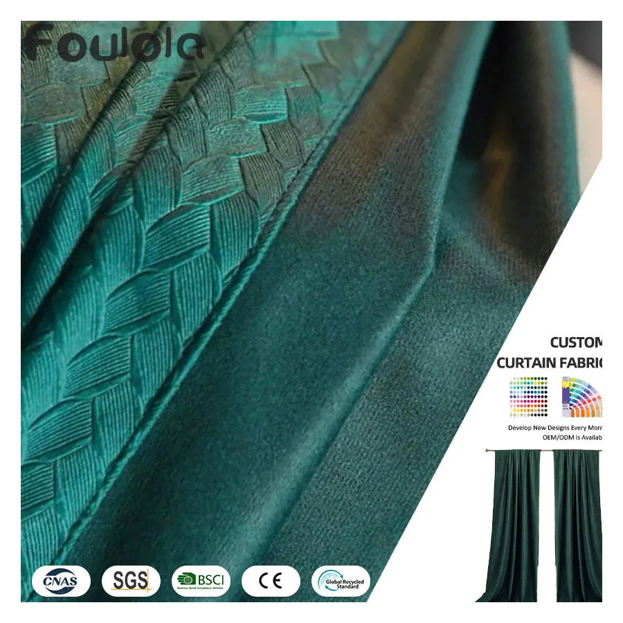 Factory Supply Luxury Quality Soft Velvet Curtain Fabric for Window