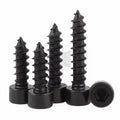 Custom M2 M2.6 M3 M3.5 M4 Carbon Steel With Black Hexagon Socket Head Self Tapping Screw Model Screws Oxide Fasteners