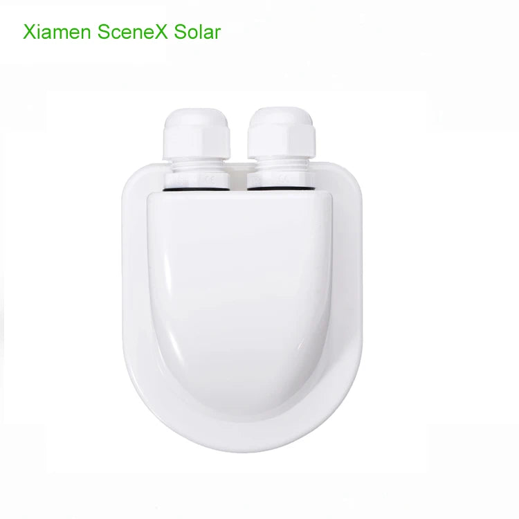 Scenex Solar Factory Direct White ABS Roof Waterproof UV Resistant 5-Year Warranty Double Holes Entry Cable Gland for RV Solar