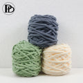 Supplier Chunky Crochet 1 Ply Fluffy Arm Knitting Woven Blanket Core Strip Line Ice Yarn MegaBDM