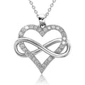 GP66 Fashion Jewelry Pave Zircon Infinity Love Heart Pendant for Women Jewelry 925 Sterling Silver Wedding Valentine's Gift