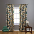 Elegant Luxury Leaf Printed Curtain Window Curtains for the Bedroom Cortinas Polyester Cotton Linen Floral Curtains