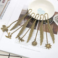 Handmade Beautiful Sliver Turtle Bookmarks Gold Plated Feather Rose Sunshine Butterfly Zinc Alloy Bookmark