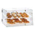 Acrylic 2-Tier Clear Transparent 3mm Thickness Commercial Countertop Pastry Bakery Display Case Custom Logo Customized Shape