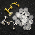 Transparent Soft Silicone Anti-Pain Pad DIY Earrings Parts White Ear Clip Pad Jewelry Findings Accessories