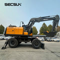 Secsun Excavator Heavy Hydraulic Wheeled 20 Ton 21 Ton 23 Ton Long Reach Wheel Excavator with Holding Grab