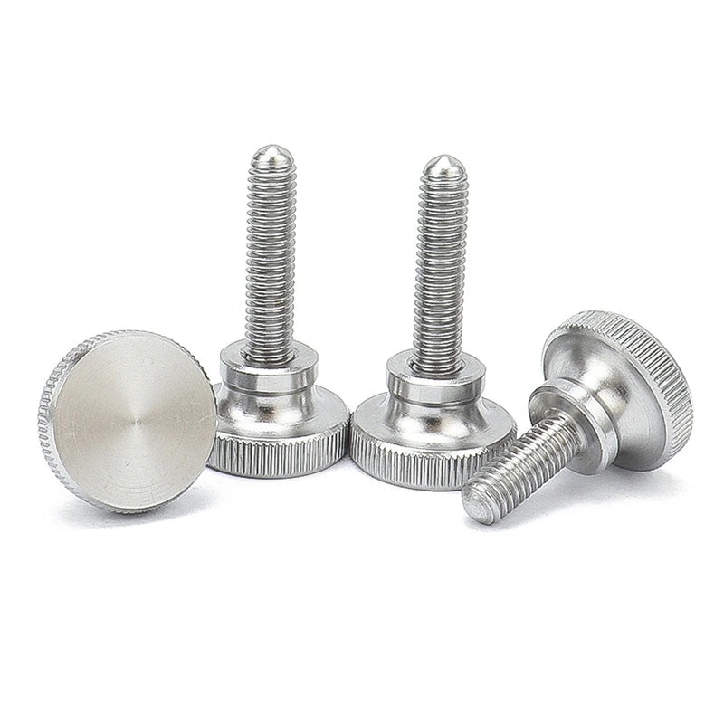 High Precision M3 Stainless Steel Flat Head Knurled Thumb Screws