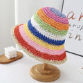 Beach Bright Outdoor Striped Vacation Fisherman Hats 2024 Summer New Character Adults Unisex Colorful Cotton Polyester Hat MegaBDM