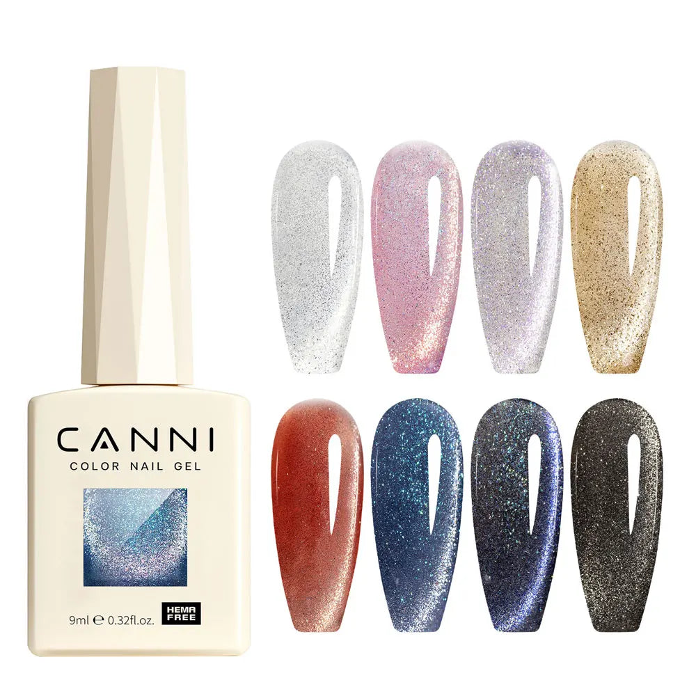 CANNi Nail Art 2025 Acrylic Nails 16 Color Private Label 9d Color Change Cat Eyes Chameleon Effect Gel Polish Nail Varnish