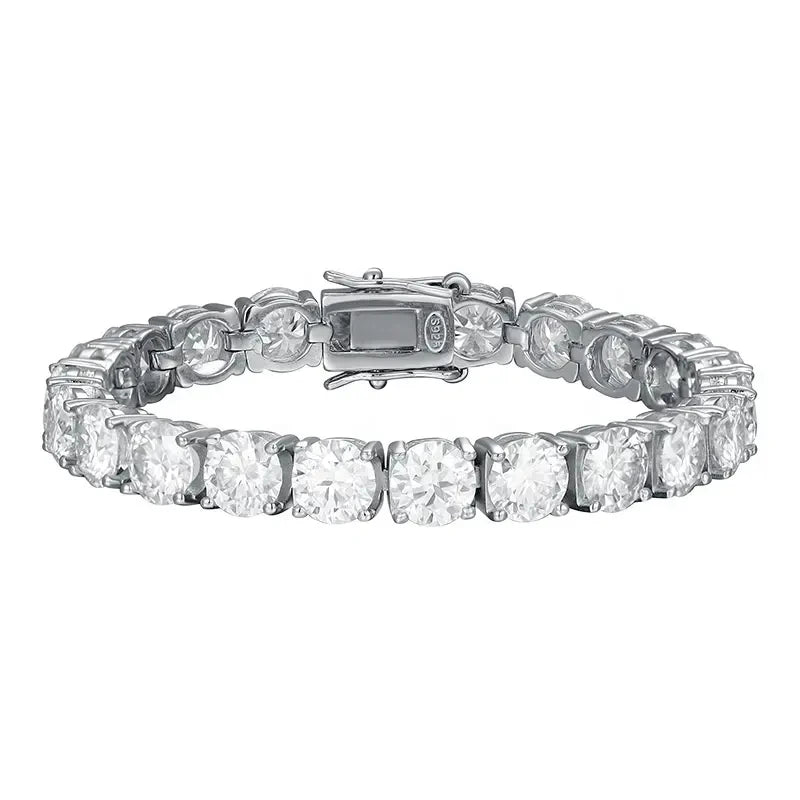 Hot Sale Fashion Tennis Bracelet Round Shape Shining Diamond Tennis Chain