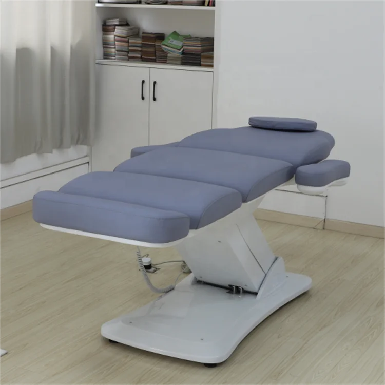 Kisen Modern Electric Adjustable Therapy Beauty Spa Salon Cosmetic 3 Motors Back Lifting Treatment Massage Table Facial Bed