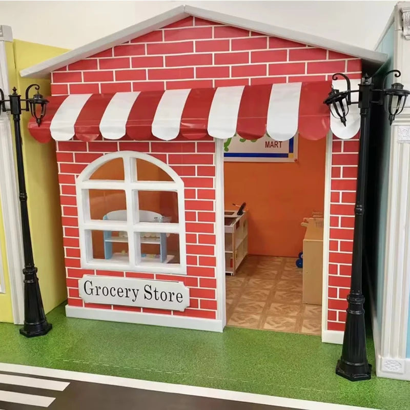 New Material Lifelike Town Originality Pretend Kids City Role Play Tiny Soft Play Toddler Indoor Playground Business Equipment
