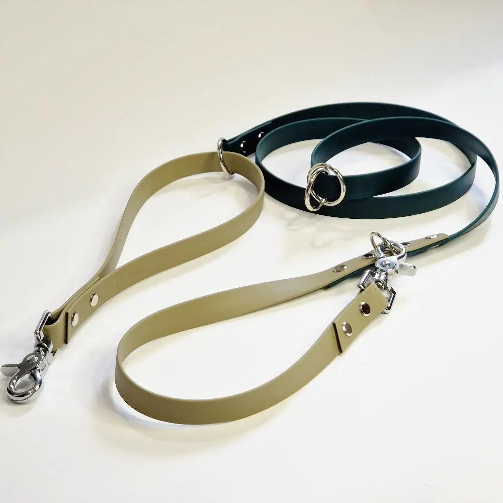 Eco-Friendly PVC Coated Dog Leash Waterproof Multifunctional Training Walking for Medium Large Dogs Solid Pattern Polyester