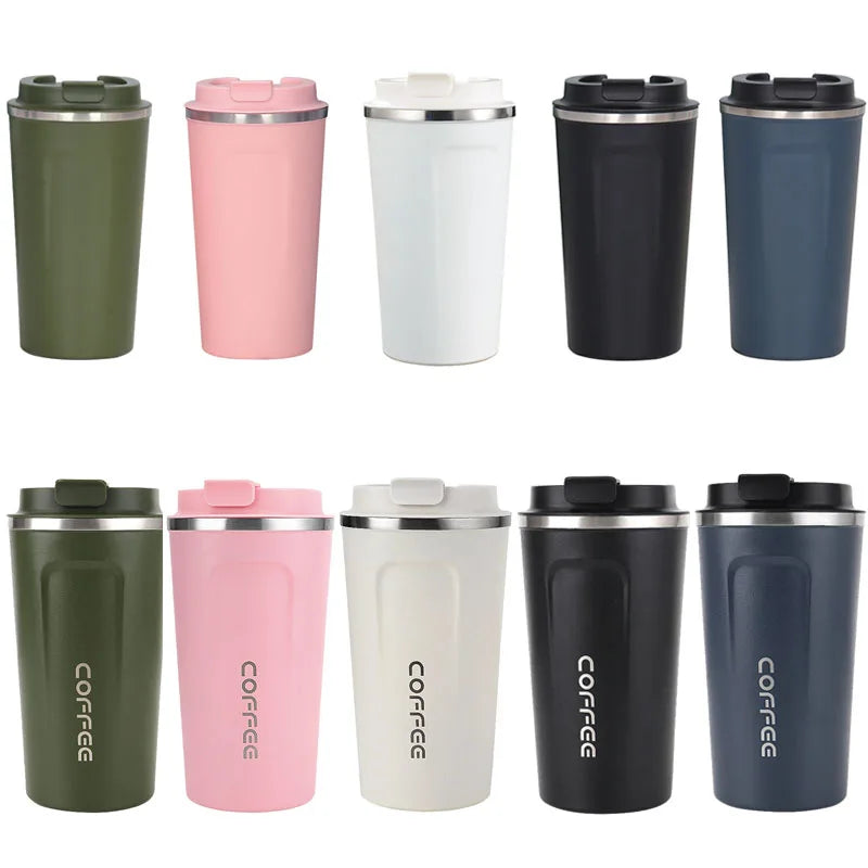 Factory Wholesale Custom logo New 13oz 380ml 510ml Travel Coffee Mug Stainless Steel Coffee Thermal Cup with Lid