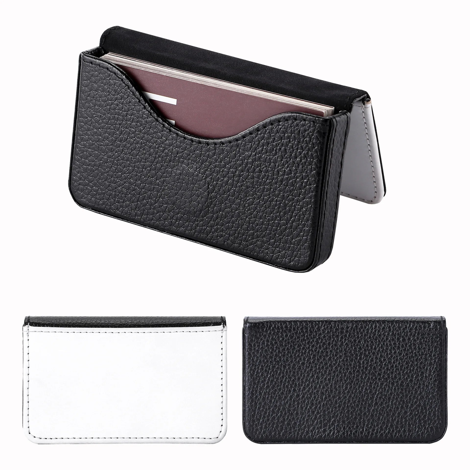 Business Promotional Gift Customization Sublimation PU Leather Business Card Box for DIY Photo Print for Card Holders