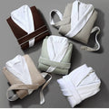 Manufacture Luxury 5 Satr Hotel Dual Layer Robe Polyester/ Cotton Men Women's Bathrobe