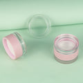 M012 Pack MOQ 2PCS Double Sides 5g Lip Scrub Jar Round Clear Frosted Cosmetic Empty Face Cream Container for Skincare