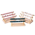 Popular Detachable Fashion 3 Tier Wood Jewelry Rings Display Bar Holder Rack