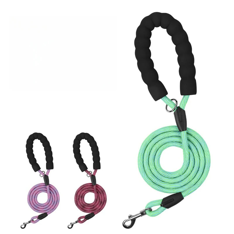 Heavy Duty Luxury Pet Training Tracking Collar Reflective Nylon Dog Lead Adjustable for Medium Large Dogs Strong Alloy Material