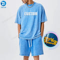 Hot Items Men's Clothing Custom 100% Cotton Washed Distressed Printed Loose Fit T-Shirt Hip Hop Streetwear Men's T-Shirts
