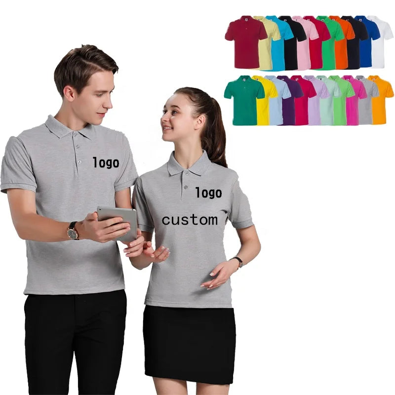 High Quality 100% Cotton 22 Colors Custom Printed Embroidery Oem logo Blank Men's Polo T-shirts Polo Shirts