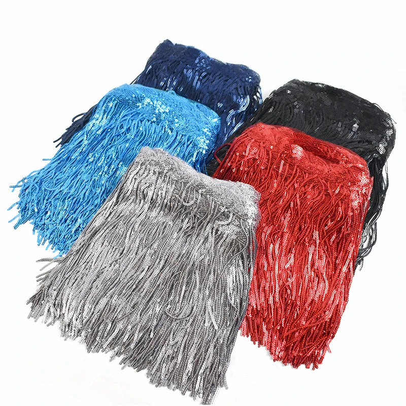 Meetee RC518 Handmade DIY Kits Latin Dance Dresses Wedding Decorative Accessories Embroidered Sequins Tassel Lace Fringe Ribbon