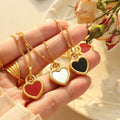 2022 Fashion Heart Punk Pendant Necklace Sister Heart Necklace
