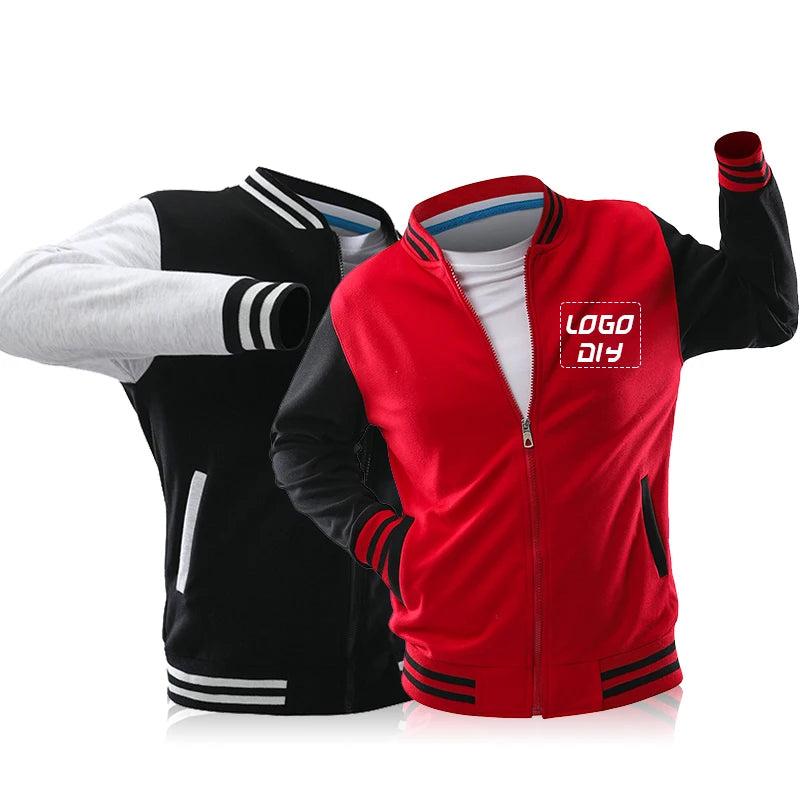 Men's Baseball Varsity Cotton College Letterman Jacket Custom logo Printed in Multi Colors