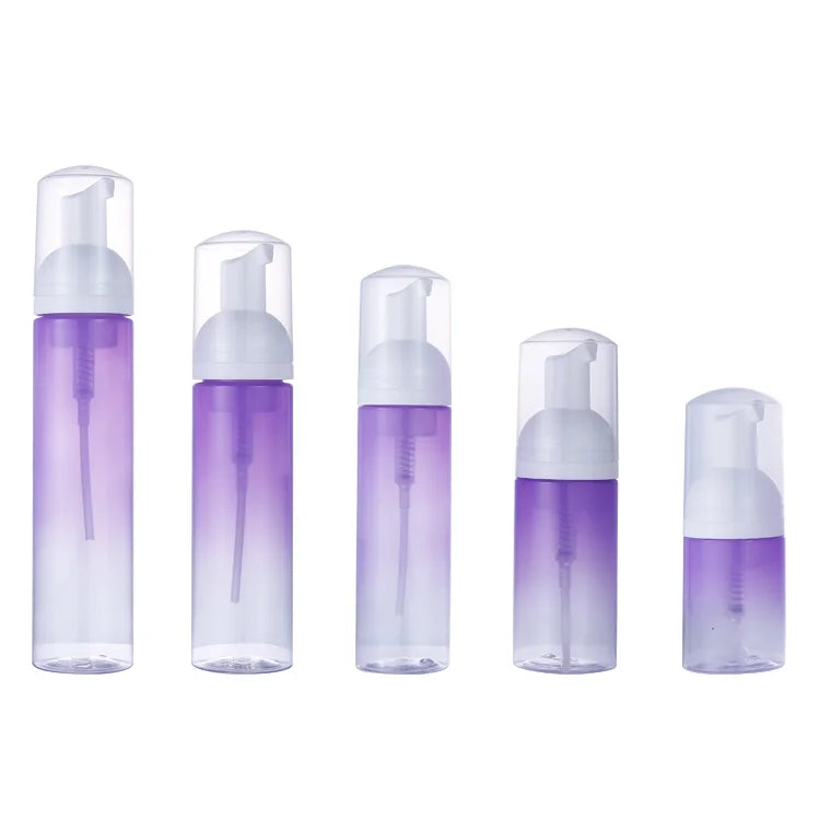 Sunripack PET 3OZ 4OZ 5OZ 6OZ 8OZ Customized Cosmetic Empty Purple Foam Pump Dispenser Plastic Bottle for Cleaning Bottle