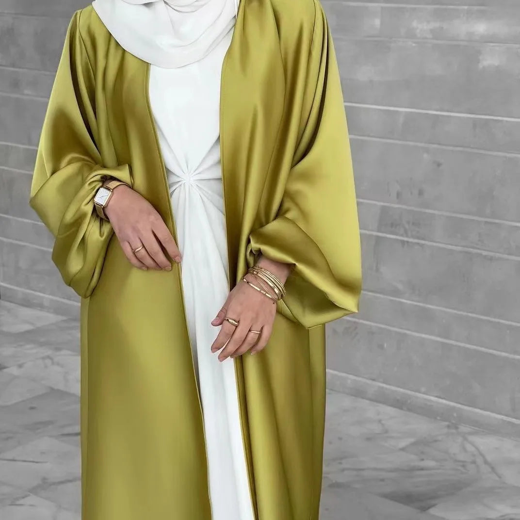 Loriya High Quality Luxury Plain Abaya Muslim Clothing Stain Front Open Abaya Islamic Clothing Women