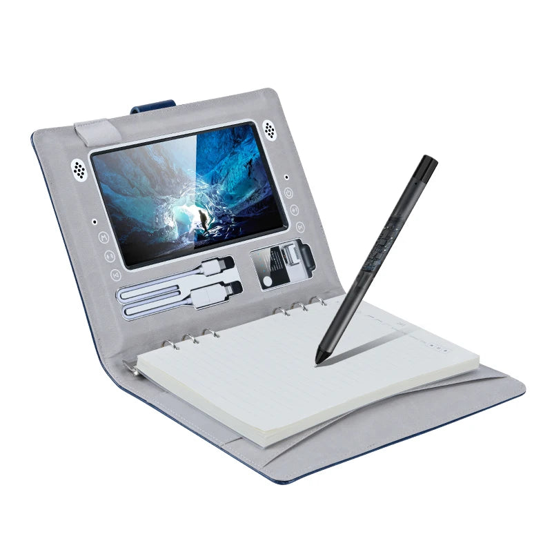 Business Gift Set 7  Inch Digital Tablet PC With Pu Leather Protect Cover and Wireless Charge Laptop