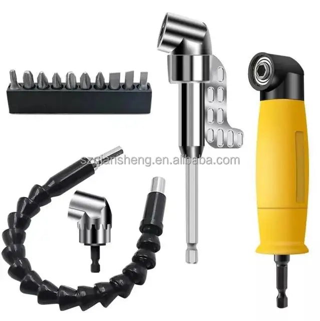90/105 Degree Multifunction Right Angle Driver Angle Extension Power Screwdriver Drill Adjustable Bits Drill Bit Tool