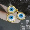 JF7346 18K Gold Shell Evil Eyes Pendants Mop Evil Eyes Turkish Evil Eyes Protection Charm Pendant
