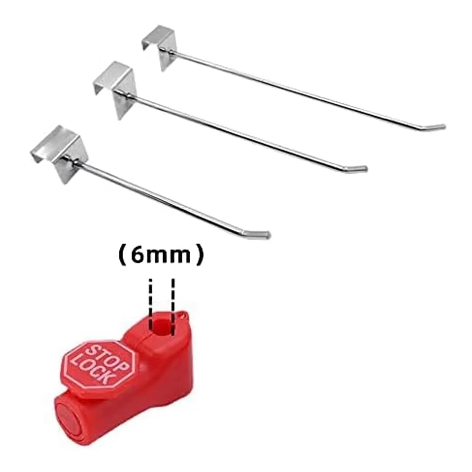Factory Hot Sale Wholesale Shop or Store Anti-Theft Security Display Hook Stoplock Stop Lock for Display Hook