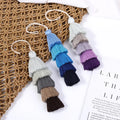 Wholesale Diy Handmade Bohemia Style Gradient Color Tassel Bag Clothing Pendant Macrame Keychain