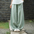 M-XXL Summer New Cotton and Linen Bloomers Meditation Elastic Waist Large Loose Trousers Women's Casual Pants