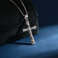Wholesale Pendant Jewelry Rhodium Plated Plain Silver Cross God Retro Pendant 925 Sterling Silver Fine Jewelry Pendant