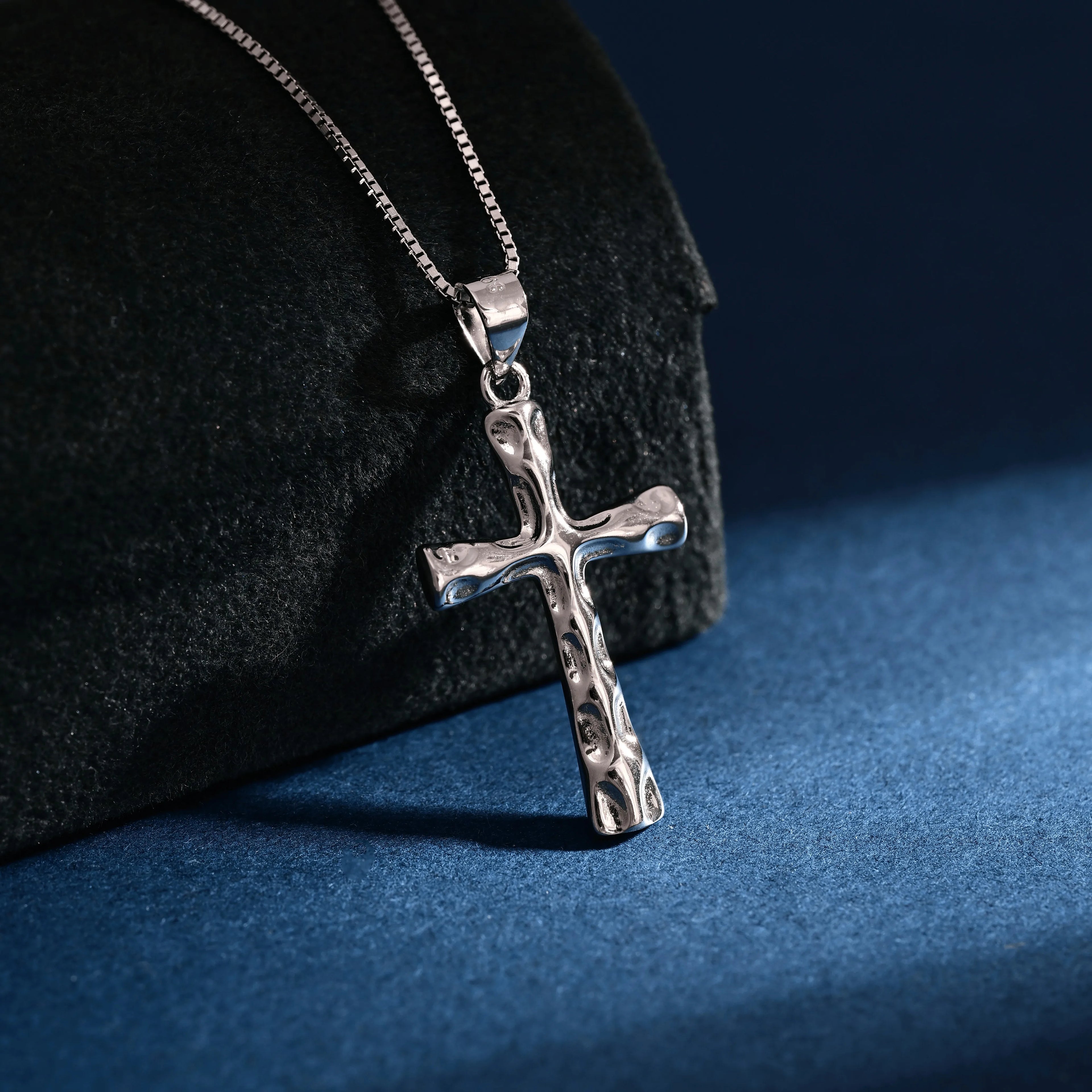 Wholesale Pendant Jewelry Rhodium Plated Plain Silver Cross God Retro Pendant 925 Sterling Silver Fine Jewelry Pendant