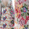 Latest Nigeria Hand Embroidery Flower Design French Tulle 3D Floral Lace Fabric for Women Dresses