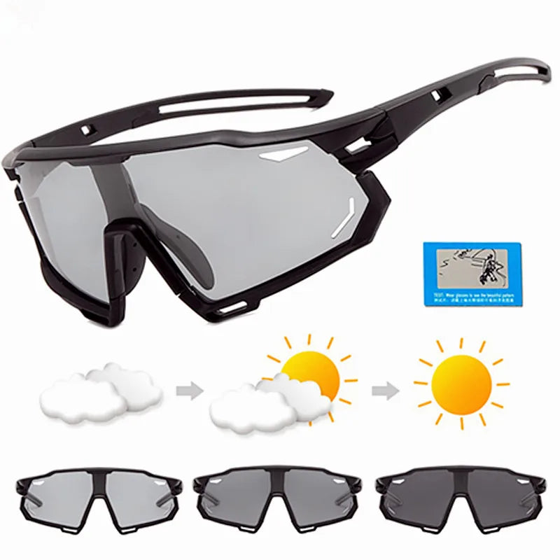 Wholesale Men's and Women's Polarized Bike Eyewear Mountain MTB Cycling UV400 Sunglasses Photochromic Sports Glasses Men Women