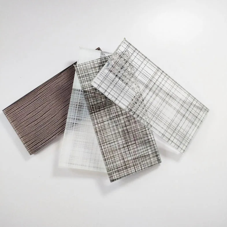 Wholesale Custom Gradient Laminated Fabric Glass Tempered Float Glass Modern Style Custom Colors Sizes for Home Bar Decoration
