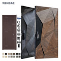 Yohome Unique Stylish Three Dimensional Design Villa Entrance Solid Wood Soundproof Wooden House Main Entry Doors