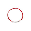 Irregular Faceted Luck Beads Length Adjustable at Will Couple Rope Bracelet Anklets Silver 925