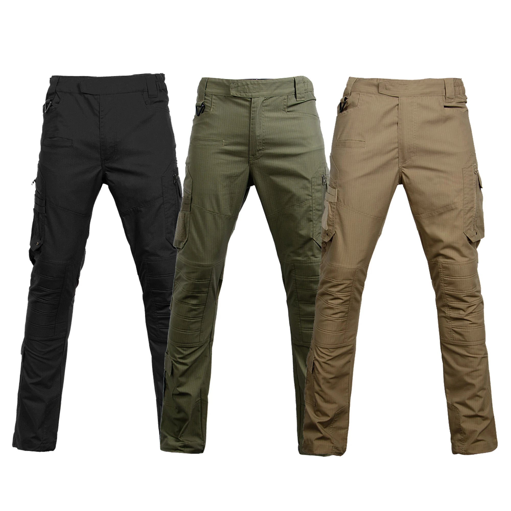 Fronter Plus Size Loose Mid Waist Casual Breathable Straight Combat Camouflage Tactical Cargo Pants