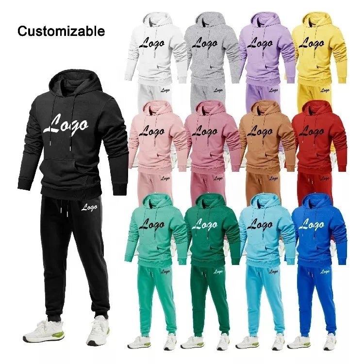 Men Hoody Sweat Suits Wholesale Blank Jogging Suits Sport Track Suit Customized logo Moq 50sets