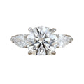Classic 14K/18K Gold Engagement Ring 8mm 2CT Brilliant Cut Moissanite Women's Anniversary Wedding Gift Moissanite Rings